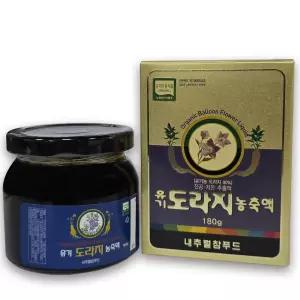 유기 도라지 농축액 180g 약지 흑청 흑지 국산 흑진 기스 청만들기 진액 엑기스 조청