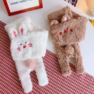 [제이에스글로벌]TBZ 하찮은토끼곰머플러 넥워머 털모자 머플러 목도리-WFNGWL9