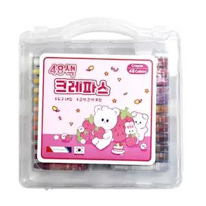 모닝글로리 크레파스 48색 (핑크) 크레용 캐릭터 학용품 미술용품