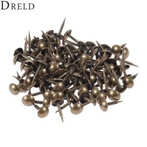 DRELD-골동품 황동 실내 장식 네일 보석 나무 상자 소파 압정 스터드 문 가구 하드웨어, 8x15mm, 100 개
