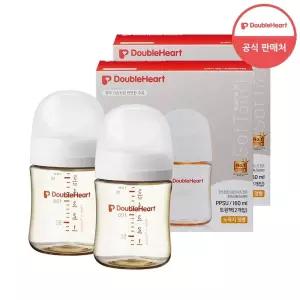 [더블하트] 3세대 160ml 트윈팩 (젖병2개/노꼭지