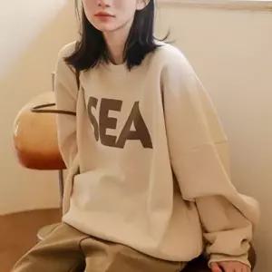 [하프클럽/]루즈핏 여자 오버핏 맨투맨 라운드 여자 벌룬 맨투맨 레터링 기
