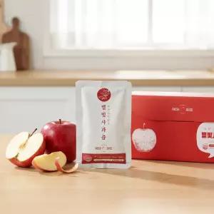 NFC착즙 100% 영천 별빛사과즙 저온 살균 착즙 100ml, 30포, 1개