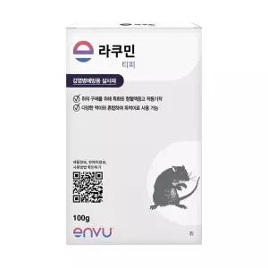 살서제 티피 라쿠민살서제 100g 티피100g제품 라쿠민 쥐퇴치기 쥐박멸 쥐덫
