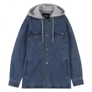 브랜드정품 BUCKAROO 후드 탈부착 데님 셔켓 인디고 176764