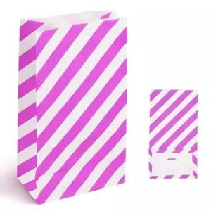 고품질 10P 사선 각대 봉투 보라 13x8x24cm 종이 포장 선물 (WFJES16)