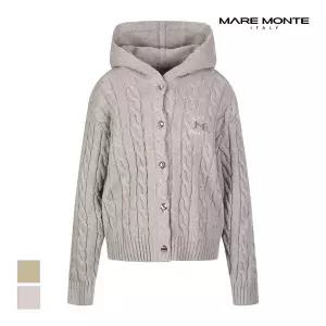 [마레몬떼] 꽈배기 후드넥 니트가디건_M23OMKC54P0