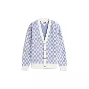타미진스 TOMMY JEANS 텍스처 체크 가디건 (T32G1KCD32TMT1C8O) T32G1KCD32TMT1C8O 160289