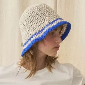24SS STRIPE BUCKET HAT - BLUE 466631