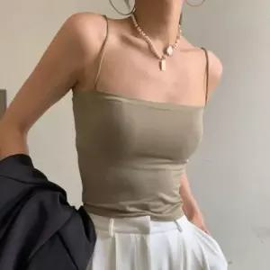 패드 내장 쿨썸머 투브탑 여성 탱크탑 여성끈나시 기본나시 크롭티 (WDF6499)