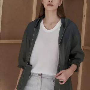 [올리비아로렌]메쉬 배색 후드 점퍼 VOCCL5M4111_ept