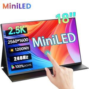 18인치 2.5K 240Hz LED 휴대용  2560*1600P 1200니트 DCI-P3 HDR IPS 스크린 게이밍 디스플레이 PC Xbox PS