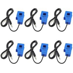 사즈크제레 6PCS SCT-013-000 100A 50mA 오픈 클로즈 트랜스포머 비침습적 스플릿 코어 AC 전류 센서