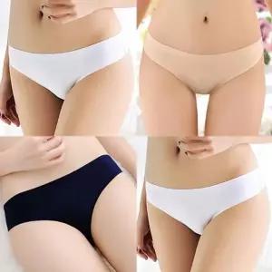 여자팬티 M 4장 아무 노라인 심리스 삼각 누디 여성