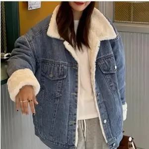 [하프클럽/]양털 안감 데님 자켓 퍼카라 청자켓 가을 겨울 간절기 아우터 데