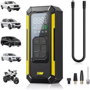 타이어 인플레이터 휴대용 공기 압축기 디지털 게이지가 장착된 자동차용 150 PSI LED 및 자동 차단 기능이