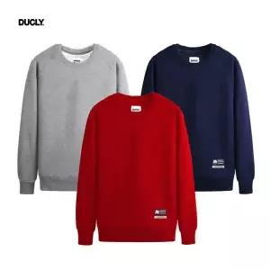 DUCLY 듀클라이 정품 기모 맨투맨 티셔츠 DU-080