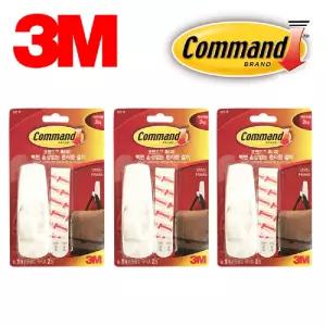 3M 벽걸이 후크행거 대형 3P옷 벽면 고리 부착용 형행거 다용도 행거팩
