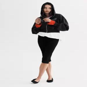 ZARA 글리터 텍스트 스웨트셔츠 - 블랙 5941/003/800
