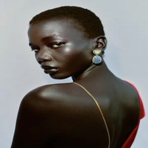 ZARA 글리터 젬스톤 이어링 - 콜 그레이 1011/210/807
