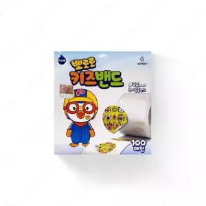 뽀로로 키즈밴드 주사밴드 22mm 원형 반창고 100매 1롤