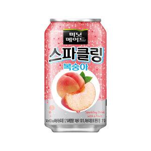 미닛메이드 스파클링 복숭아 345ml캔 X 24개입