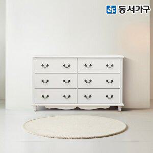 [동서가구][카드]미디어 3단와이드 서랍장 DF630216
