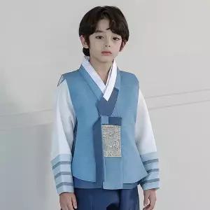 [보리보리/하랑한복]하랑한복 동해랑 어린이 전통 돌복 남아 아동 한복 세트