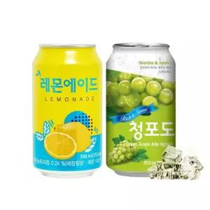 일화 [본사직영] 레몬에이드 + 청포도에이드 350ml 각 24캔 총 48캔