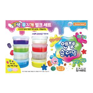 도너랜드 엔젤슬라임 8색 무지개 벌크 세트