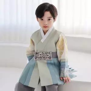 [보리보리/하랑한복]하랑한복 현용랑 아동 어린이 돌복 키즈 유아 아동 남아 한복
