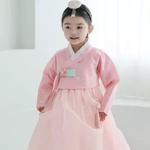 [보리보리/하랑한복]하랑한복 소하랑 돌복 키즈 명절 전통 여아 아동 유아 어린이 한복 세트