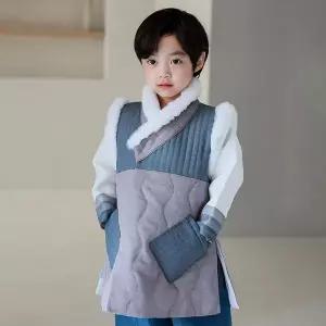 [보리보리/하랑한복]하랑한복 팬더랑 남아 털조끼