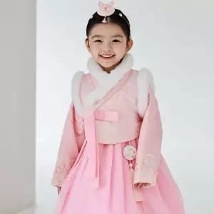 [보리보리/하랑한복]하랑한복 크리랑 여아 털조끼