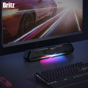 브리츠 BR-MICBAR 블루투스 RGB 게이밍 사운드바 내장마이크