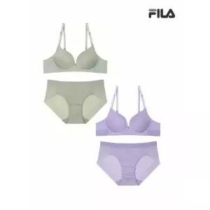 [하프클럽/휠라 언더웨어]휠라 아웃핏 시즈널 노와이어 브라 드로즈 세트 4종 택1 (브라1+팬티1)