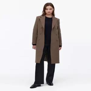 오피신 제네랄 여성 [OFFICINE GENERALE WOMEN] 브라운 단색 울캐시미어혼방 코트 GWCO3F204W1