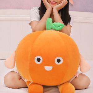 귀여운 감귤 찰떡 쿠션 인형 40cm 모찌 오렌지 애착
