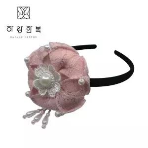 [보리보리/하랑한복]하랑한복 머리띠 호화랑-피치