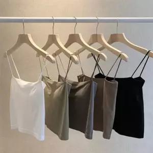 원+원 5color 여성 캡내장 편한 만능 이너 스타일리쉬 크롭 끈나시 민소매