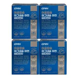 GNM자연의품격 어골칼슘 마그네슘 아연 비타민D 1000mg x 60정 4개 // 써클