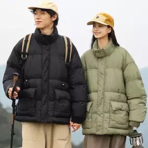 [아이에스이랩]겨울 오버핏 커플 웰론 스트링 숏패딩 점퍼 I4JK061Q