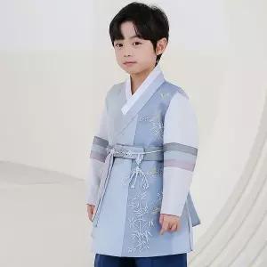 [보리보리/하랑한복]하랑한복 청학랑 어린이 돌복 유아 아동 고급 남아 한복 세트
