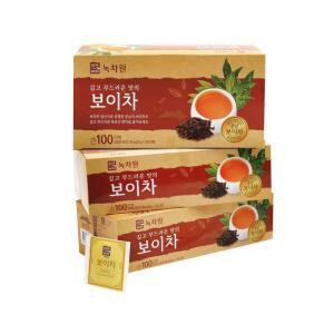 [녹차원] 코 스트코 녹차원 보이차 0.9g 100 티백 3개 차