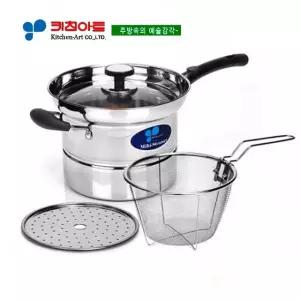 키친아트 스테인레스 찜국수냄비(찜기)18CM