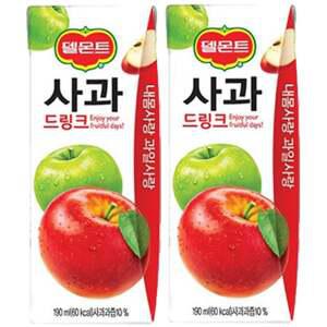 롯데 델몬트 사과 드링크 190ml x 32개입