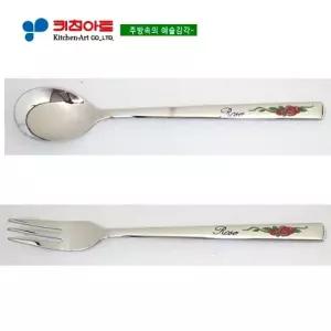 키친아트 장미(ROSE)세라믹전사(광) 티스푼10PCS(실속형)