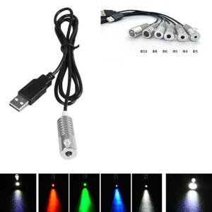 USB 전원 5V 미니 Led 조명기 드라이버 f/사이드 글로우 광섬유 홈 인테리어 분위기 Dia.3~10mm