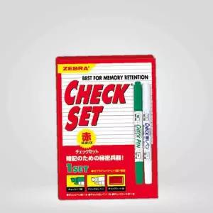 제브라 마카 체크 세트 적색 암기펜 암기시트 제브라체크펜 SE-361-CK