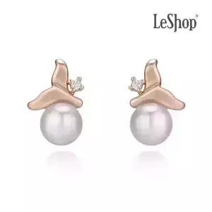 [르샵주얼리] 14K 보니 웨일 진주 귀걸이(GoldPlated)_LJ5300BRE